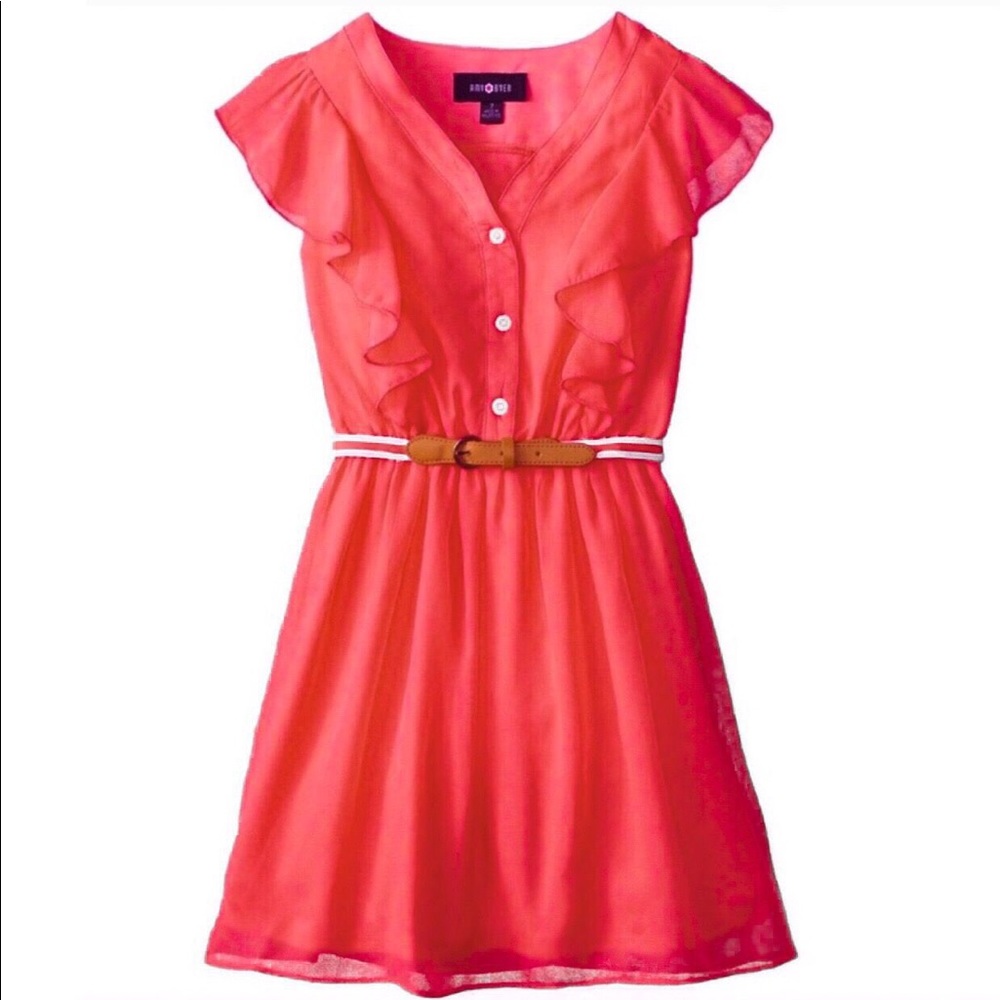 Amy Byer Belted Flare-top Dress Size 10 Girls